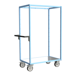 Servante multi-niveaux plateau tôle galvanisée 500 kg 1000 x 600 mm roue TPE