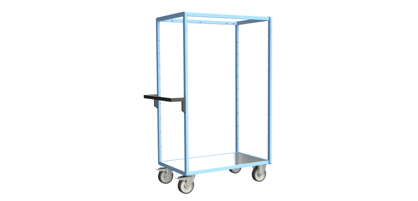Servante multi-niveaux plateau tôle galvanisée 500 kg 1000 x 600 mm roue TPE