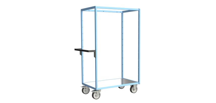 Servante multi-niveaux plateau tôle galvanisée 500 kg 1000 x 600 mm roue TPE