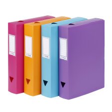 Boîte de classement plastique VIQUEL CLASS DOC - Dos 6 cm - couleurs assorties