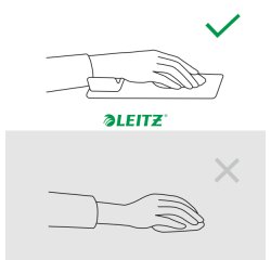 Alfombrilla para ratón con reposamuñecas ajustable Leitz Ergo, gris
