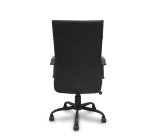 Chaise Opti527 Mécanisme d'inclinaison - Simili cuir Noir - Piètement en métal noir - Accoudoirs fixes - Sans appui-tête - Roulettes en nylon 50 mm