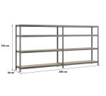 Rayonnage MODULO - Etagère Rack double - 8 plateaux
