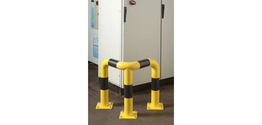 Barrières de protection en angle 64 x 64 x HT 60 cm Tube Ø 89 x 3,2 mm d'épaisseur