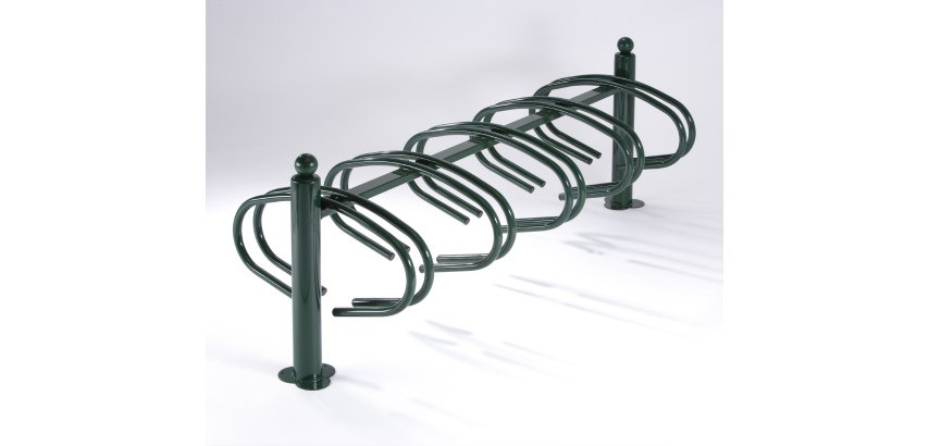 Râtelier New York 10 vélos  Zingué + bichromaté + peinture époxy verte