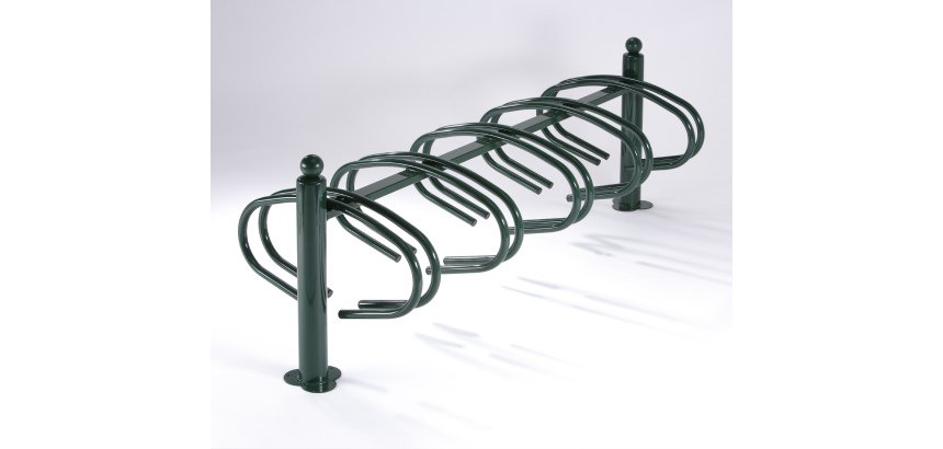 Râtelier New York 10 vélos  Zingué + bichromaté + peinture époxy verte
