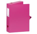 Boîte de classement plastique Viquel Class Doc - Essentiel Recycle - dos 6 cm - fuchsia