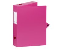 Boîte de classement plastique Viquel Class Doc - Essentiel Recycle - dos 6 cm - fuchsia