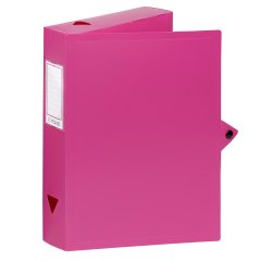Boîte de classement plastique Viquel Class Doc - Essentiel Recycle - dos 6 cm - fuchsia