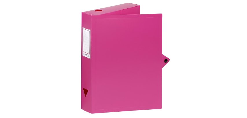 Boîte de classement plastique Viquel Class Doc - Essentiel Recycle - dos 6 cm - fuchsia