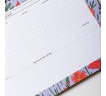 UO Organizador semanal Flores, tamaño 28x18 cm, 60 páginas