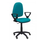 Silla de oficina Ayna brazos fijos ruedas parquet tapizado
