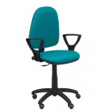 Silla de oficina Ayna brazos fijos ruedas parquet tapizado

