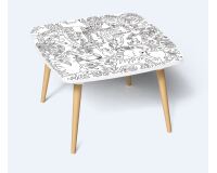 Tables hautes KIDS à colorier - Motif Jungle - Lot de 2