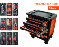 Servante équipée de 76 outils avec 9 modules