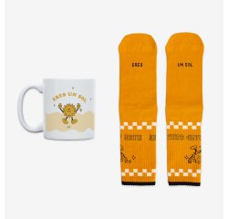 Kit Taza + Calcetines "Eres un sol" VitaminD Talla 42-46

