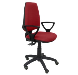 Silla de oficina Elche sincronizada con brazos fijos y ruedas de parquet