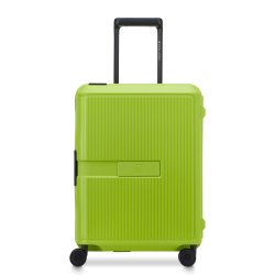 valise cabine slim 4 doubles roues 55 cm Color Block hardside Citron