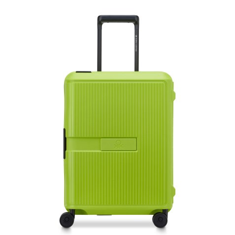valise cabine slim 4 doubles roues 55 cm Color Block hardside Citron
