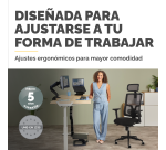 Silla de dirección ergonómica Fellowes Eleganza Plus con cabecera y reposabrazos