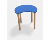 Table Fabiano Kids avec pieds en bois - Taille T2 - Ecole maternelle