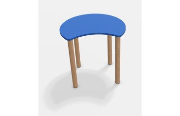 Table Fabiano Kids avec pieds en bois - Taille T2 - Ecole maternelle
