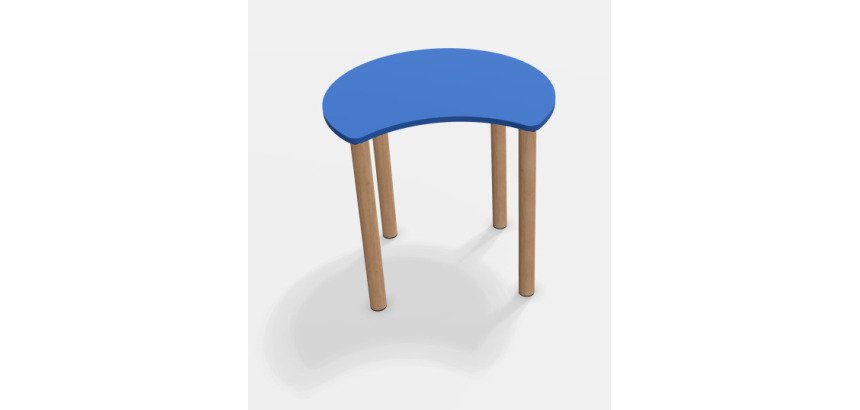 Fabiano Kids Table with Wooden Legs - Size T2 - Preschool