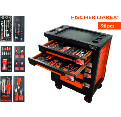 Servante équipée de 96 outils avec 6 modules