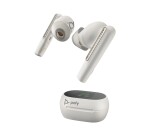 Auricular HP Poly Bluetooth VOYAGER FREE 60+ UC Teams USB-A Blanco con estuche de carga con pantalla táctil