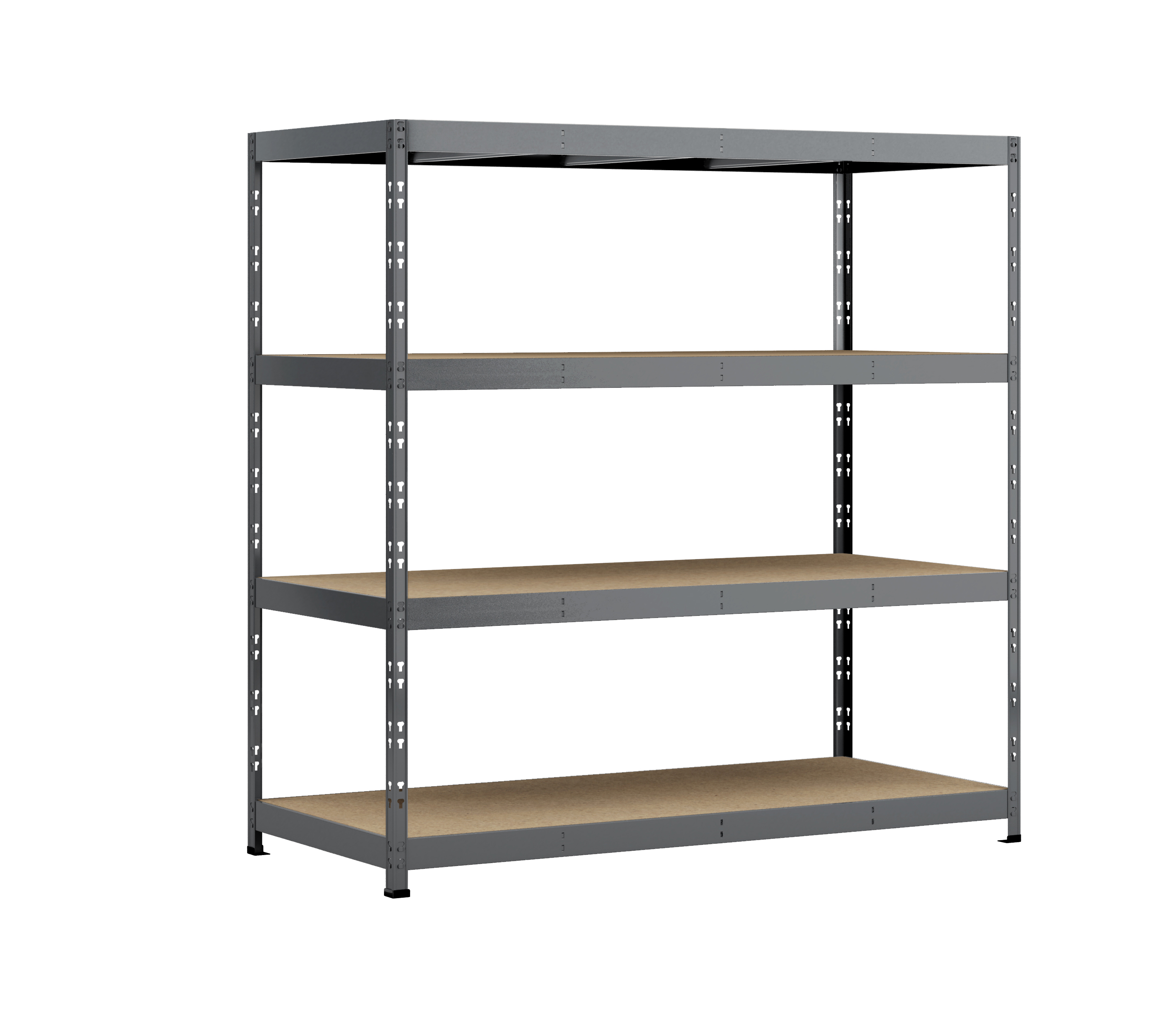 Modulö Storage Etagère Rack charge lourde - 4 plateaux - 220 x 60 cm