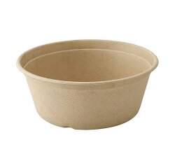 Bol de bagazo marrón 500 ml - Caja de 500 unidades