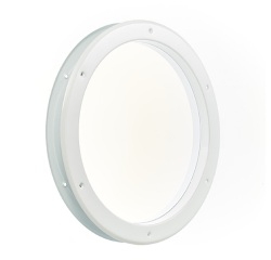 Hublot de porte rond blanc