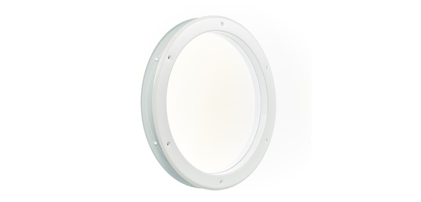 Hublot de porte rond blanc