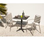 Table bistro d'extérieur LAYON - structure aluminium