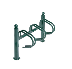 Râtelier New York 3 vélos Zingué + bichromaté + peinture époxy verte