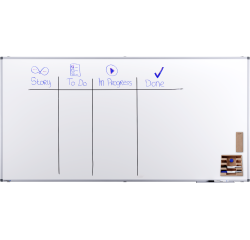 Tableau blanc émaillé UNITE PLUS 100x200cm - Legamaster