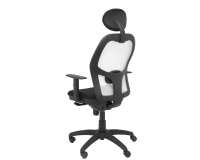 Silla Jorquera malla blanca asiento bali con cabecero fijo
 - Negro