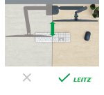 Brazo para un monitor Ergo SpaceSaving, gris oscuro
