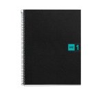 Notebook The Original, Couverture souple, A4, quadrillage 5x5 mm, 80 feuilles de 1 couleur, Miquelrius, Turquoise.
