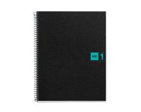 Notebook The Original, Couverture souple, A4, quadrillage 5x5 mm, 80 feuilles de 1 couleur, Miquelrius, Turquoise.
