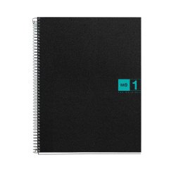 Notebook The Original, Couverture souple, A4, quadrillage 5x5 mm, 80 feuilles de 1 couleur, Miquelrius, Turquoise.
