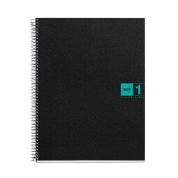 Notebook The Original, Couverture souple, A4, quadrillage 5x5 mm, 80 feuilles de 1 couleur, Miquelrius, Turquoise.
