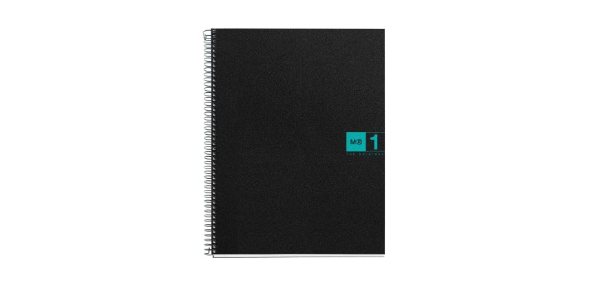 Notebook The Original, Couverture souple, A4, quadrillage 5x5 mm, 80 feuilles de 1 couleur, Miquelrius, Turquoise.
