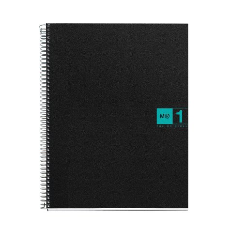 Notebook The Original, Couverture souple, A4, quadrillage 5x5 mm, 80 feuilles de 1 couleur, Miquelrius, Turquoise.
