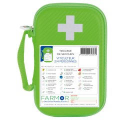 Trousse de secours Viticulteur 2/4 personnes  en PU vert