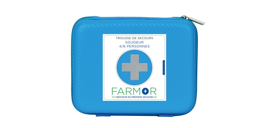 Trousse de secours  Soudeur 4/6 personnes en PU bleu