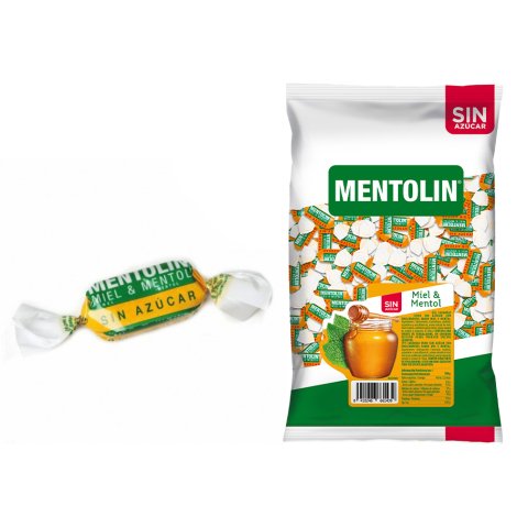 Caramelos Mentolin Sin Azúcar Miel- Mentón - Bolsa de 1 kg
