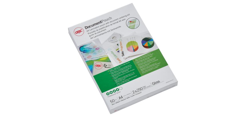 Paquete de 50 fundas de plastificación térmica GBC A3, 2 x 250 micras, brillante