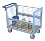 Chariot conteneur grillagé sans toit, 1000 x 600 mm, 500 kg