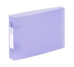 Classeur 2 anneaux plastifié Propysoft Viquel A5 – Dos de 3.5 cm mauve transparent